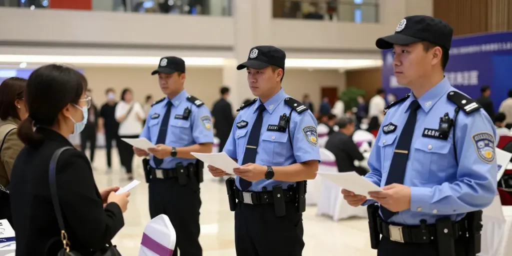 Private Security service monitoring an event with trusted professionals, focusing on community safety.