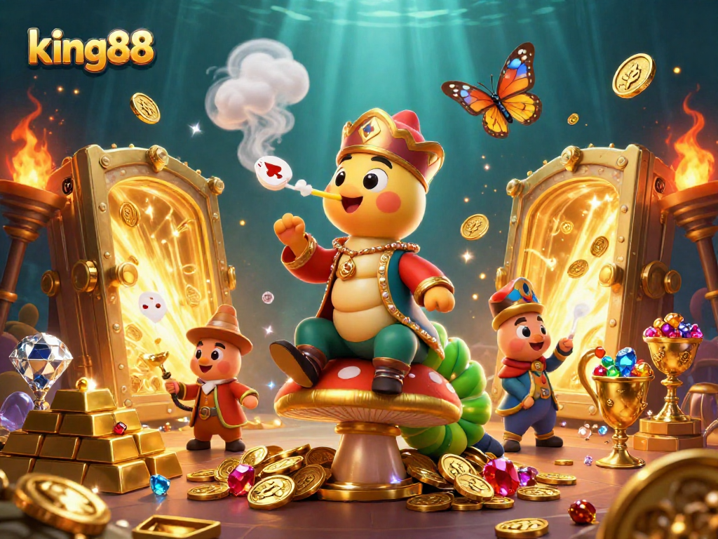 Engage with king88’s thrilling casino experience featuring unique characters and vibrant game elements.