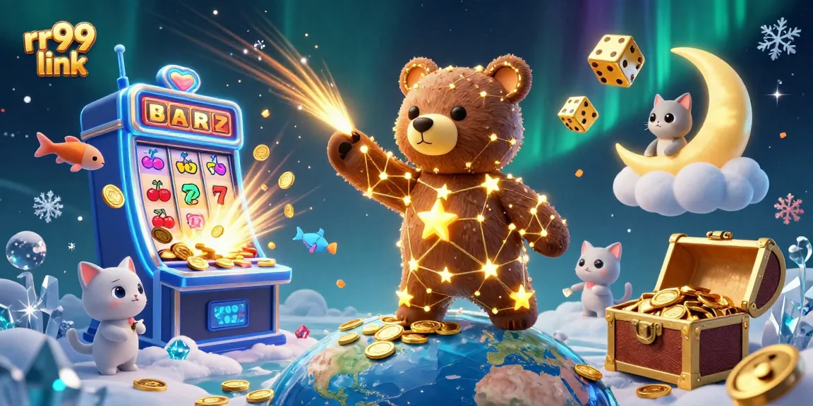 Experience the thrill of rr99 link with a cosmic casino scene featuring lucky charms and dynamic action.