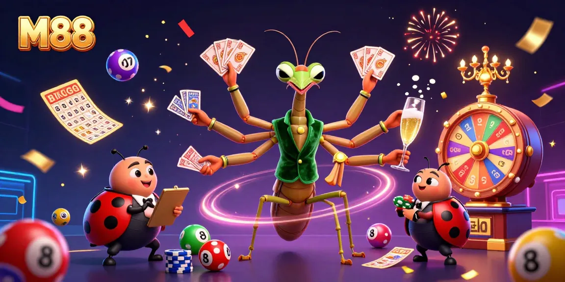 M88 offers exciting lottery games filled with vibrant colors and dynamic action.