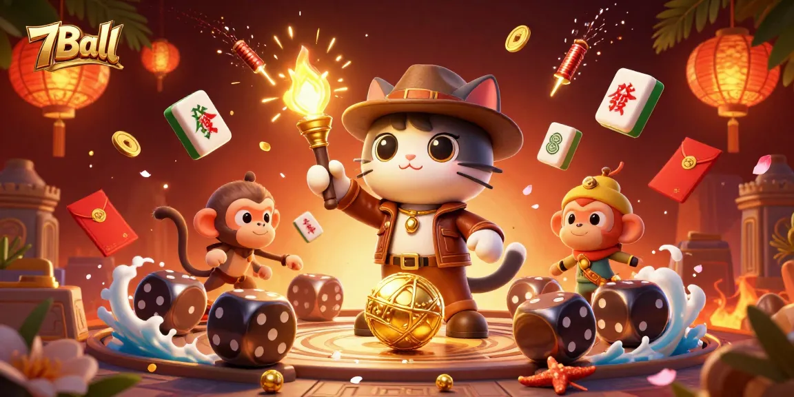 7Ball players winning exciting jackpots while exploring a vibrant 3D treasure temple.