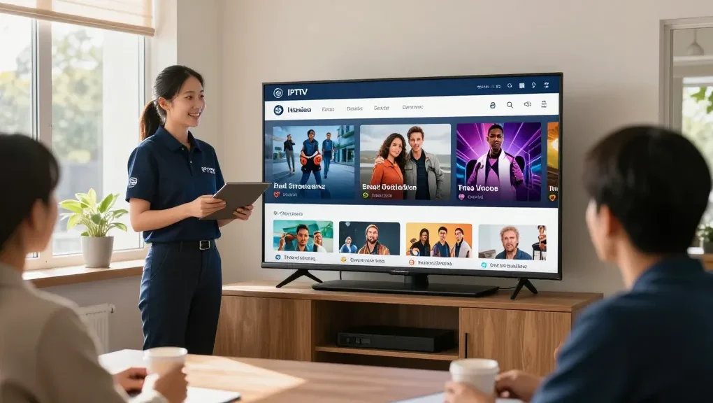 Best IPTV service provider showcasing professional services to local customers in a friendly community environment.
