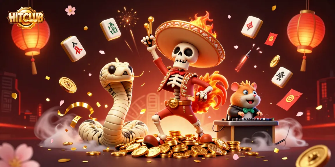 Experience thrilling gameplay at HITCLUB with captivating characters and vibrant casino elements.